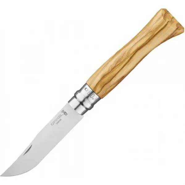 Нож Opinel №9, нержавеющая сталь, рукоять оливковое дерево