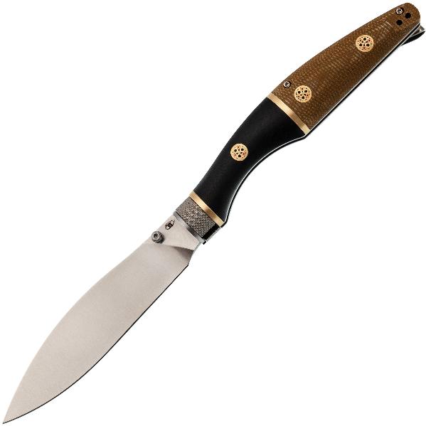 Нож склад. Траппер01 коричневый