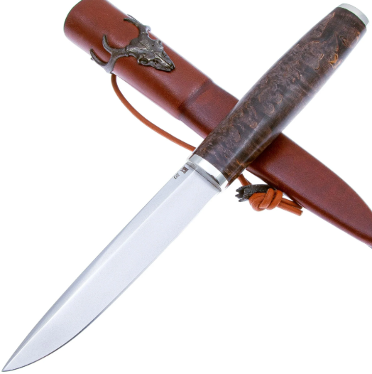 Нож Финка Том D2 Карельская берёза