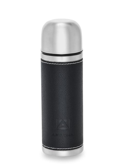 Термос с узким горлом, 108-500, кожа/черный