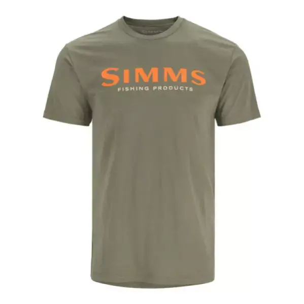 Футболка Simms Logo T-Shirt, Military Heather ()