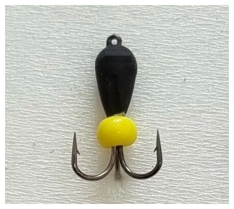 Черт черный с бисером желтым 6х2,5мм 1331P2