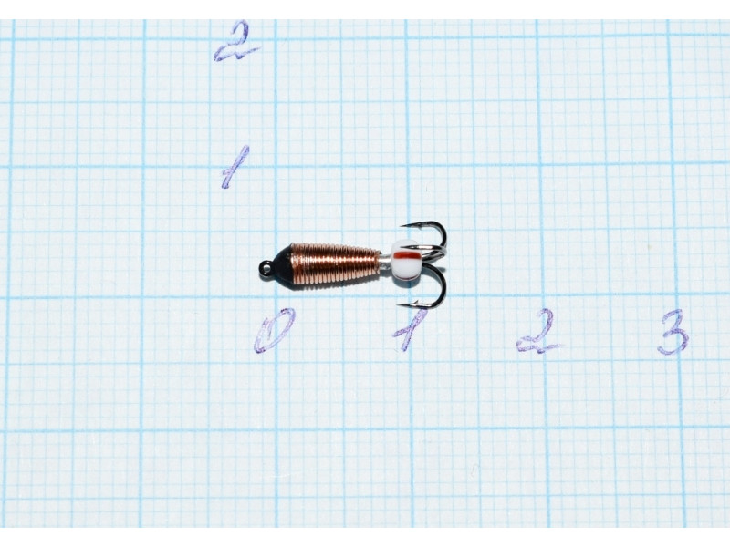 Черт витой медный с бисером 10х2мм 1123B