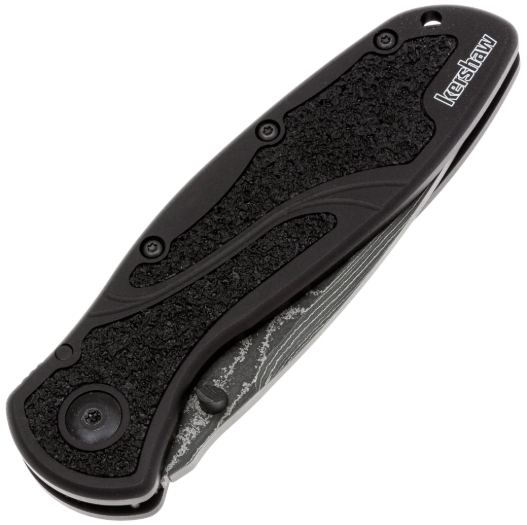 Нож складной Blur, черн. алюм. рук-ть, клинок Дамаск №3