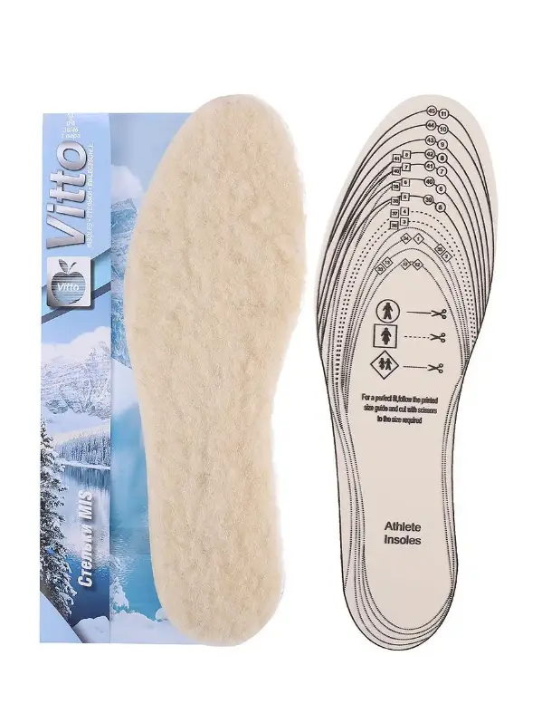 Стельки Mis ЗИМА двухслойные овечья шесть, латекс (всеразмерные) 36/46