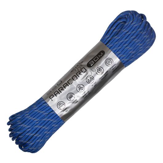 Паракорд 550 Cord nylon 30м RUS  световозвращающий Blue