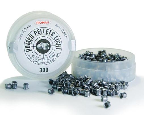 Пуля пневм. Люман Domed pellets Light 4,5 мм, 0,45 г (300 штук)