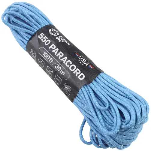 Шнур Paracord 550 Atwoodrope 100ft (Carolina blue)