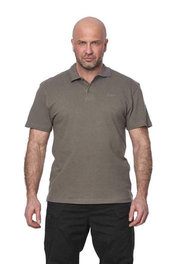 Футболка поло "Mini Logo T-Shirt" (хлопок, олива) 7PO-01OL