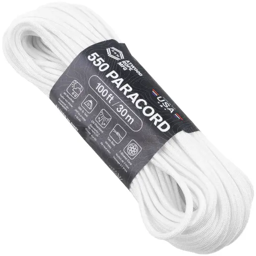 Шнур Paracord 550 Atwoodrope 100ft (White)