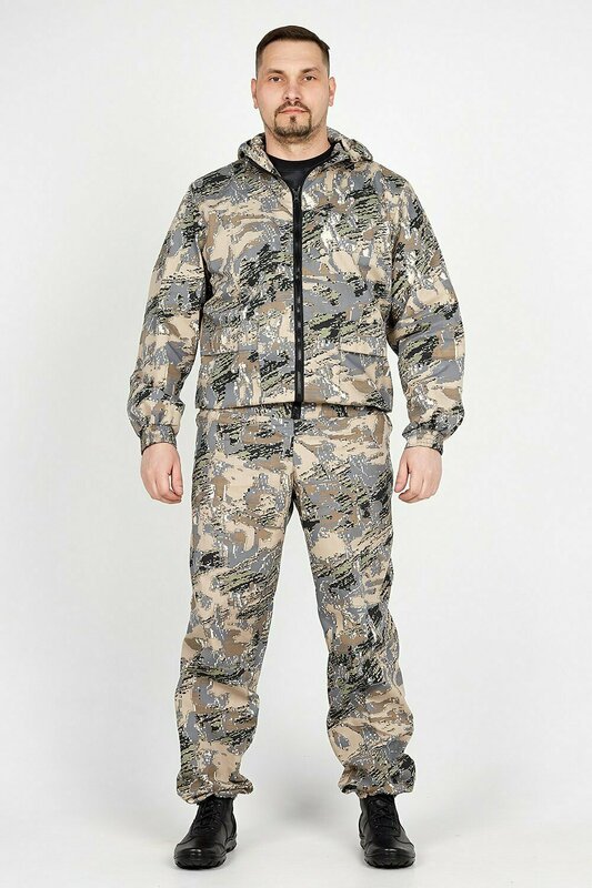 Костюм мужской летний Комбат серый лабиринт (сетка) (48-50/170-176)