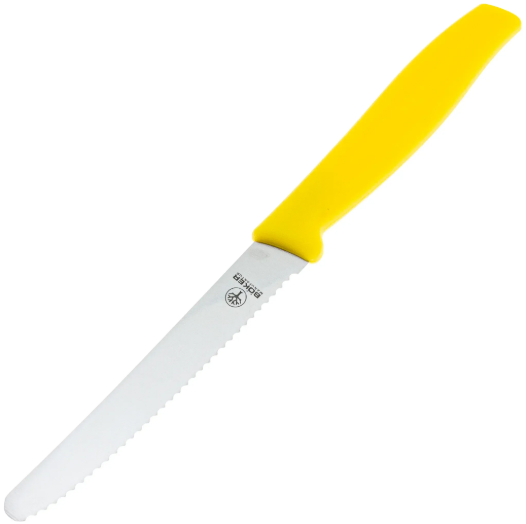 Нож с фиксир. Sandwich Knife Yellow, рукоять пластик желтый