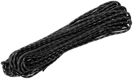 Паракорд 275 (мини) Cord nylon 30м RUS  световозвращающий Black