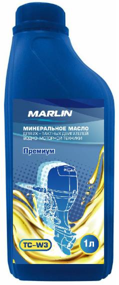 Масло Marlin Стандарт 2Т, TC-W3 (1л/минеральное)